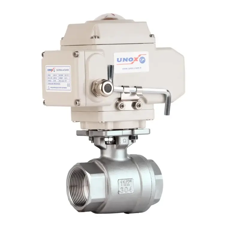 UNOX 2 Pieces Ball Valve With Electric Actuator