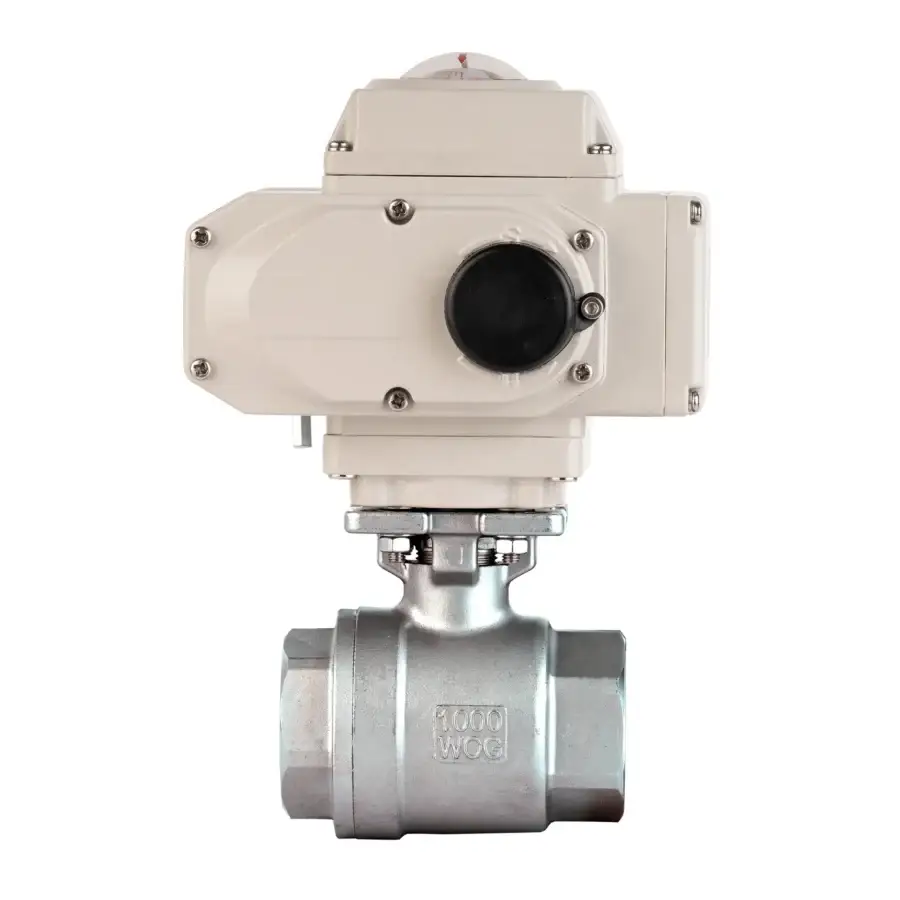 2 Pieces Ball Valve With 220V AC Electric Actuator 3/4"