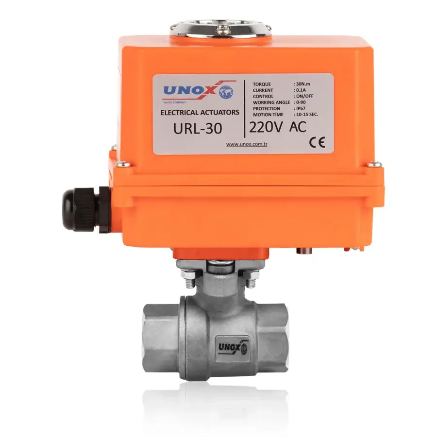 2 Pieces Ball Valve With 220V AC Electric Actuator 1/2"