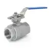 2 Pieces Stainless Steel Ball Valve With Mounting Pad - Threaded