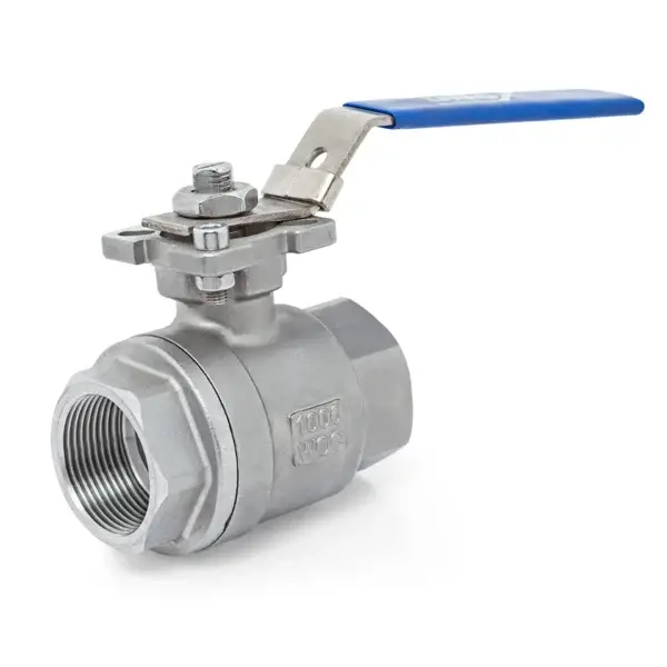 2 Pieces Stainless Steel Ball Valve With Mounting Pad - Threaded
