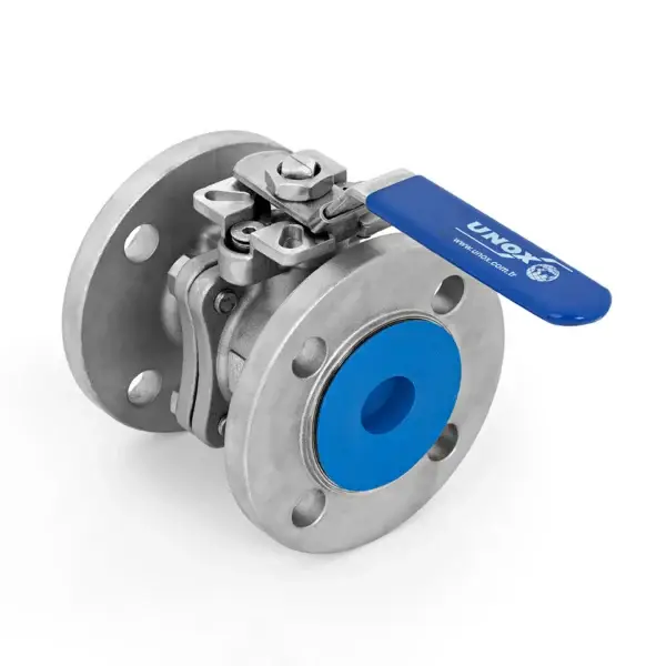 UNOX 2 Pieces Stainless Steel Ball Valve With Mounting Pad Flanged