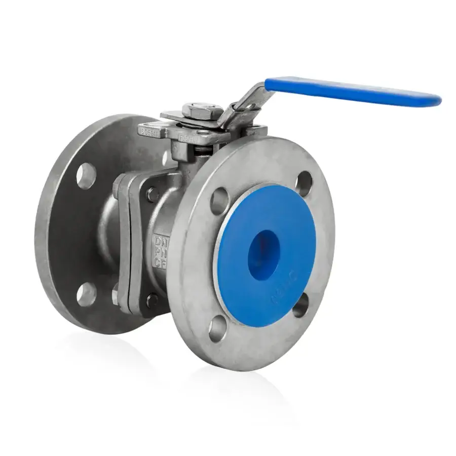 UNOX 2 Pieces Stainless Steel Ball Valve With Mounting Pad Flanged - Image 4