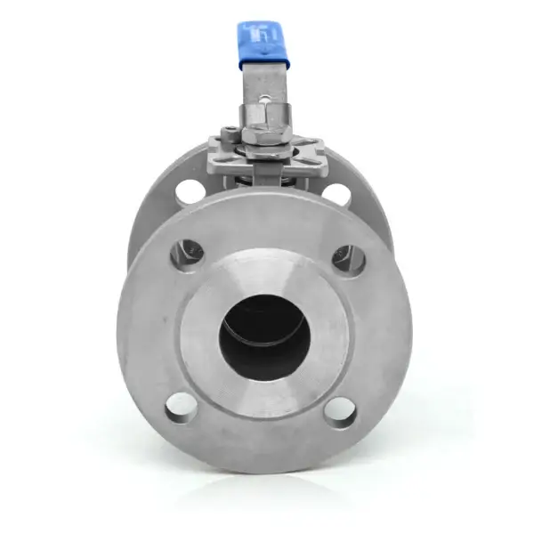 2 Pieces Stainless Steel Ball Valve With Mounting Pad Flanged DN32
