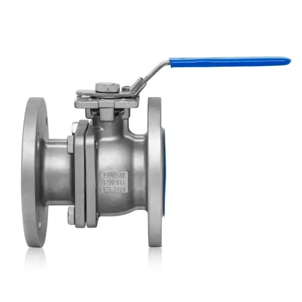 2 Pieces Stainless Steel Ball Valve With Mounting Pad Flanged DN40