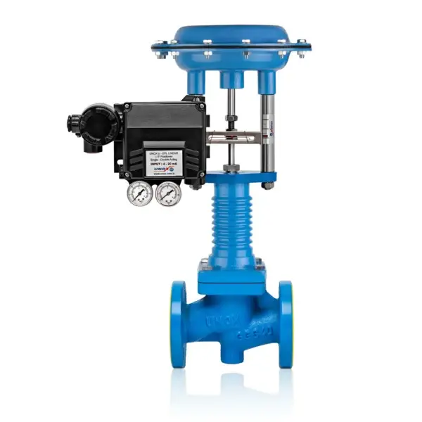 2 Way Pneumatic Proportional Control Valve For Hot Oil DN80