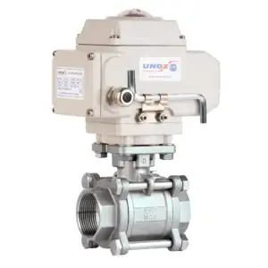 3 Pieces Ball Valve With 220V AC Electric Actuator