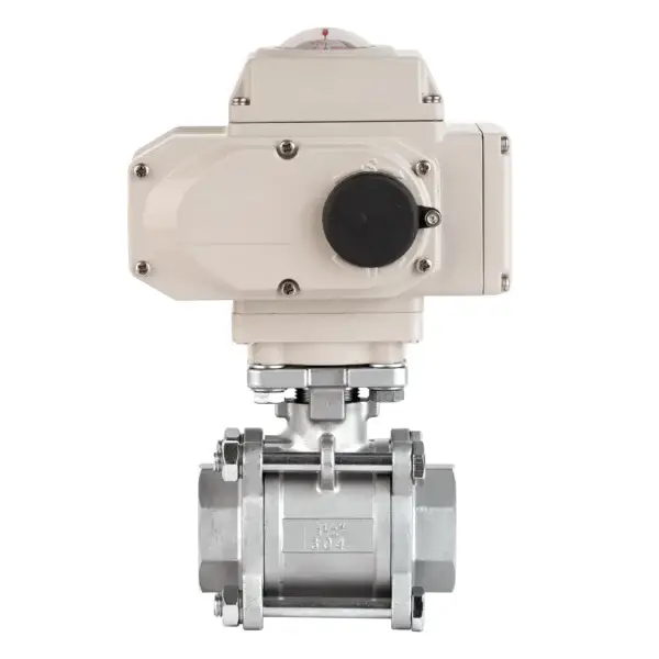 3 Pieces Ball Valve With 220V AC Electric Actuator 2"