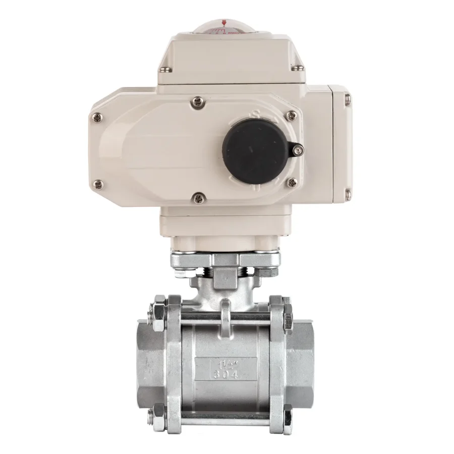3 Pieces Ball Valve With 220V AC Electric Actuator 2"