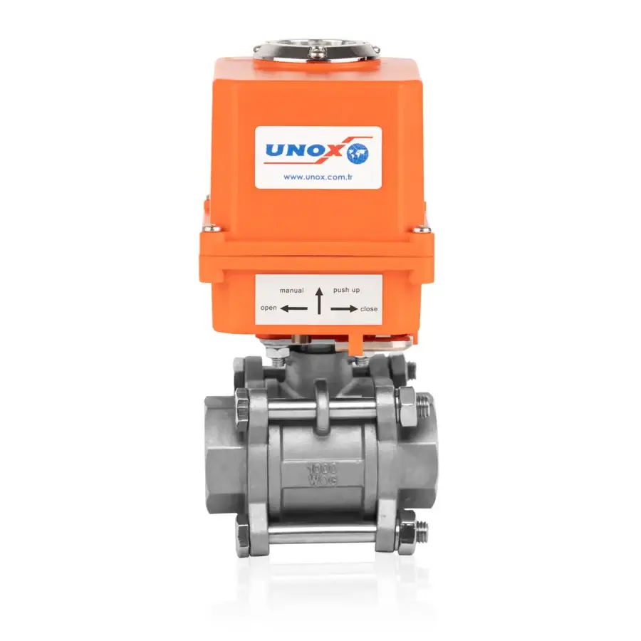 3 Pieces Ball Valve With 220V AC Electric Actuator 3/4"