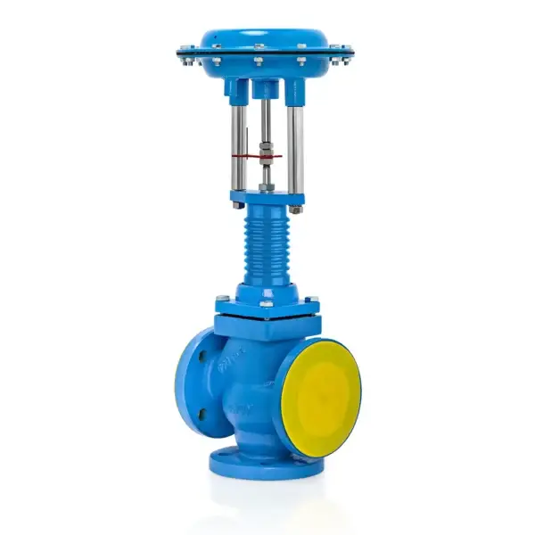 3 Way Pneumatic On-Off Control Valve For Hot Oil
