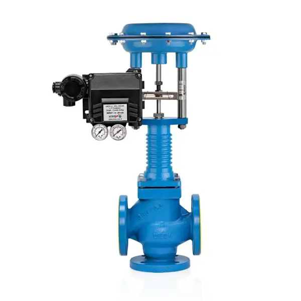3 Way Pneumatic Proportional Control Valve For Hot Oil DN50