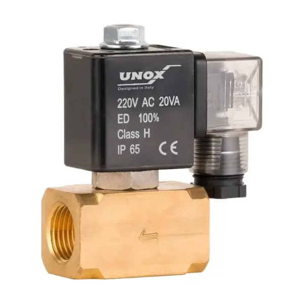 UNOX Brass Wedge Body Solenoid Valve - Normally Closed (TKZ)