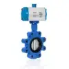Lug Butterfly Valve Double Acting Pneumatic Iron Disc
