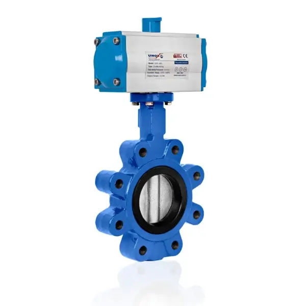 Lug Butterfly Valve Double Acting Pneumatic Iron Disc