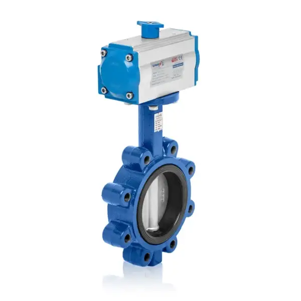 Lug Butterfly Valve Double Acting Pneumatic SS304 Disc