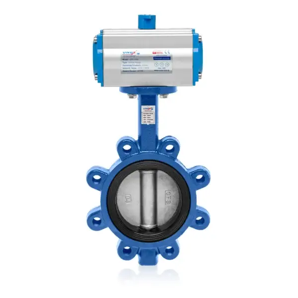 Lug Butterfly Valve Double Acting Pneumatic SS304 Disc DN40