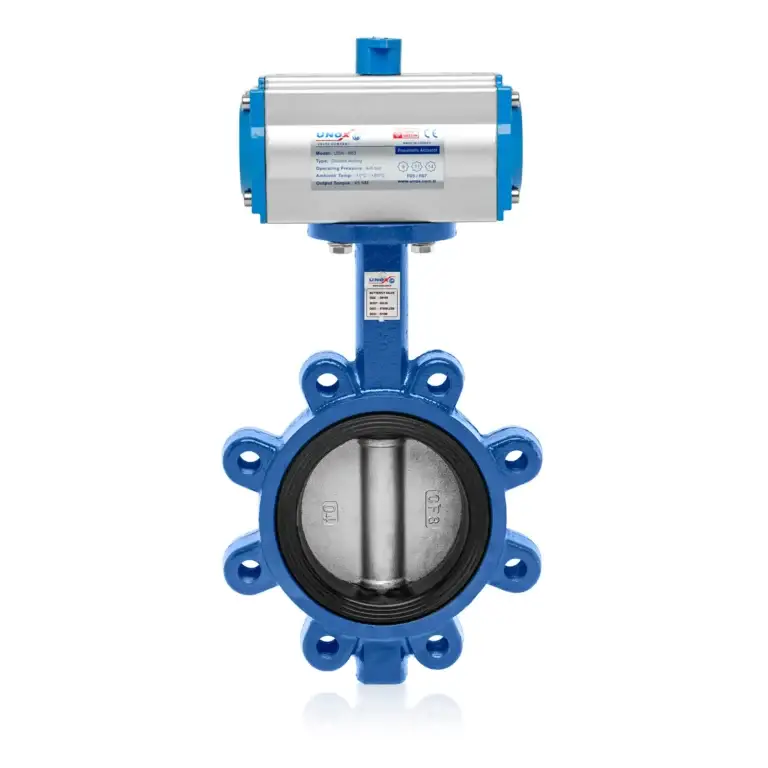 Lug Butterfly Valve Double Acting Pneumatic SS304 Disc DN40