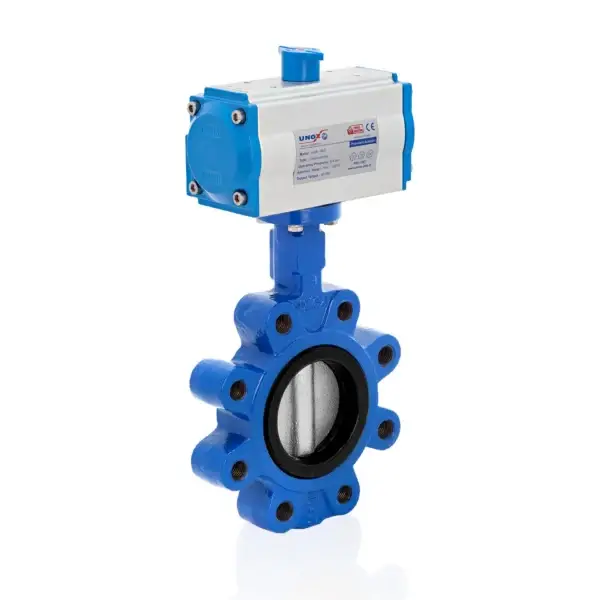 Lug Butterfly Valve Double Acting Pneumatic SS304 Disc DN65