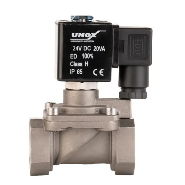 Stainless Steel General Purpose High Pressure Solenoid Valve 3/4" - 24V DC