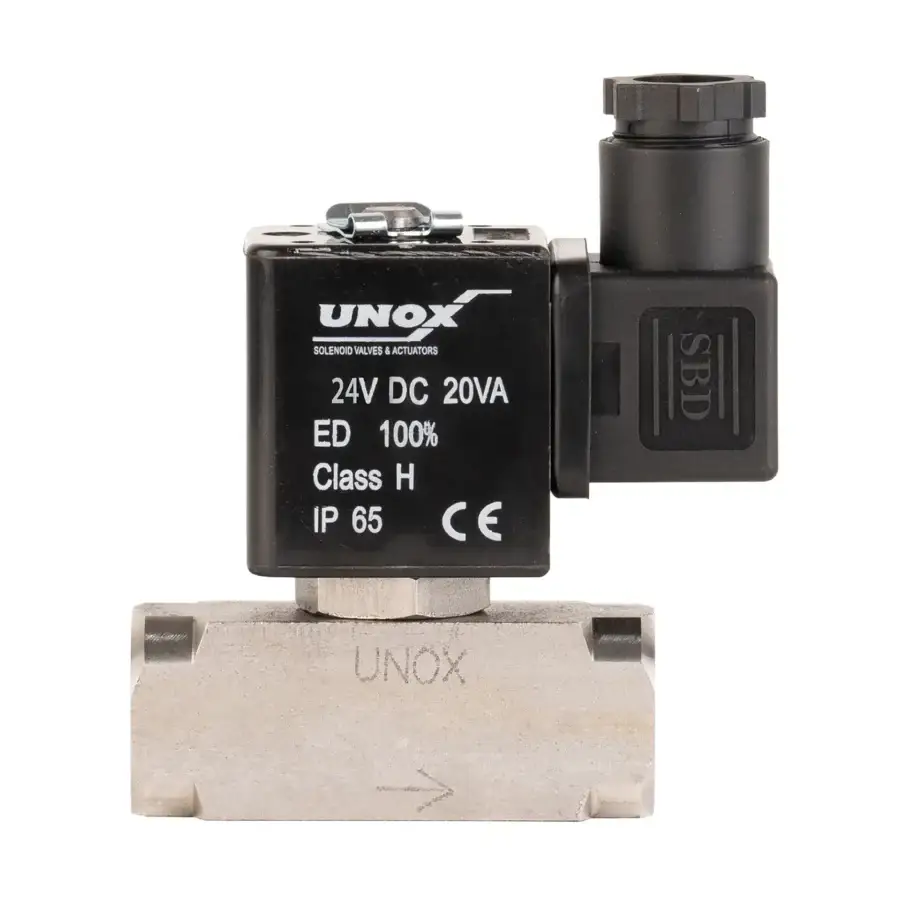 UNOX Stainless Steel Solenoid Valve Wedge Body – Normally Closed (PSV) - Image 2