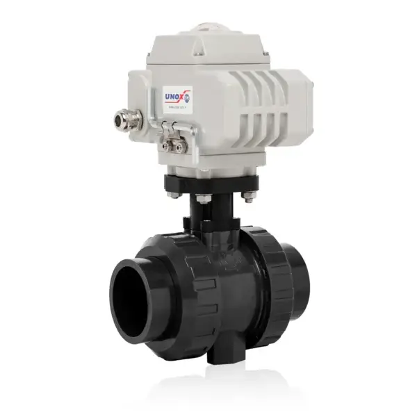 U-PVC Ball Valve With 24V DC Electric Actuator