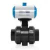 U-PVC Ball Valve With Single Acting Pneumatic Actuator