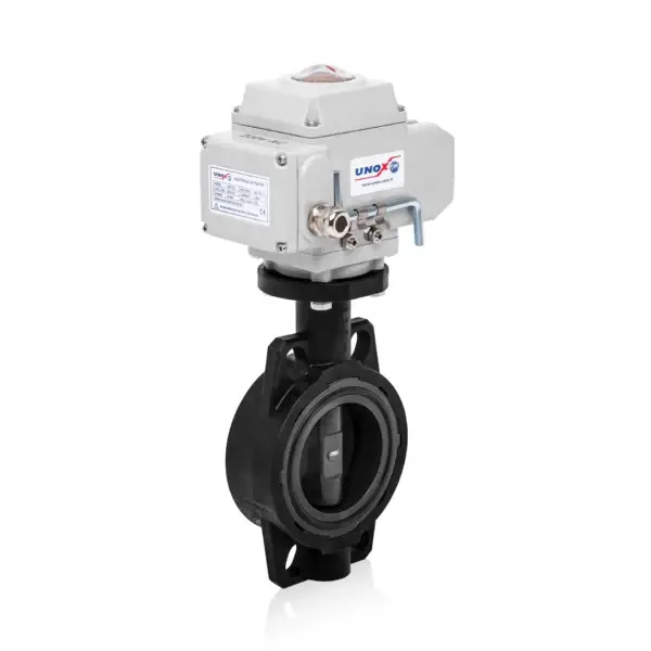 U-PVC Butterfly Valve With 220V AC Electric Actuator