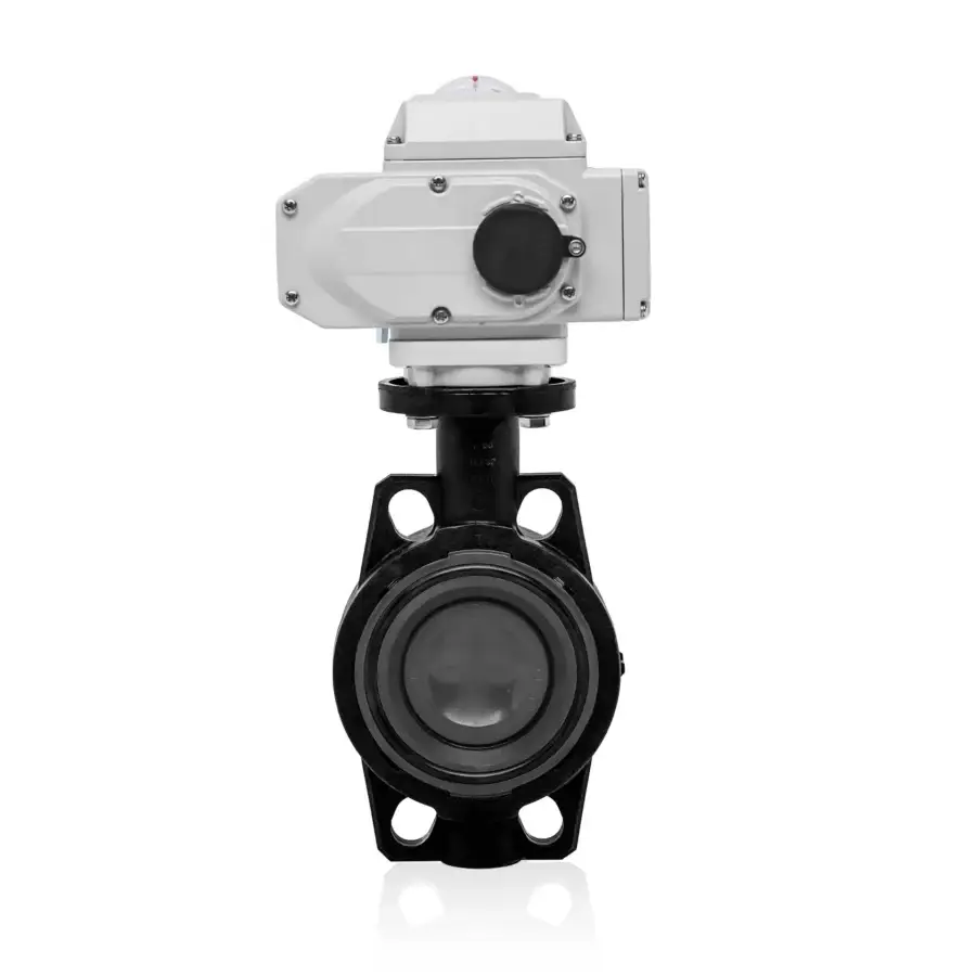 UNOX U-PVC Butterfly Valve With 24V DC Electric Actuator - Image 3