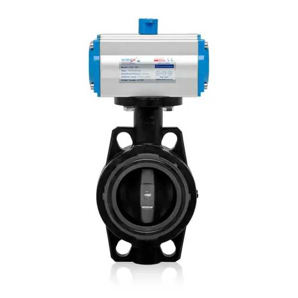 U-PVC Butterfly Valve With Single Acting Pneumatic Actuator