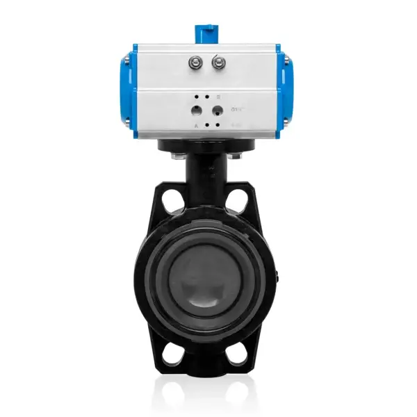 U-PVC Butterfly Valve With Single Acting Pneumatic Actuator Ø90