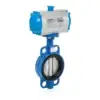 Wafer Butterfly Valve Double Acting Pneumatic Iron Disc