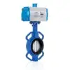 Wafer Butterfly Valve Double Acting Pneumatic SS304 Disc
