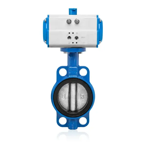Wafer Butterfly Valve Double Acting Pneumatic SS304 Disc DN250