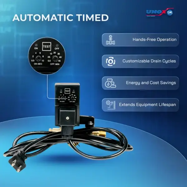 UNOX Electronic Drain Valve For Air Compressor