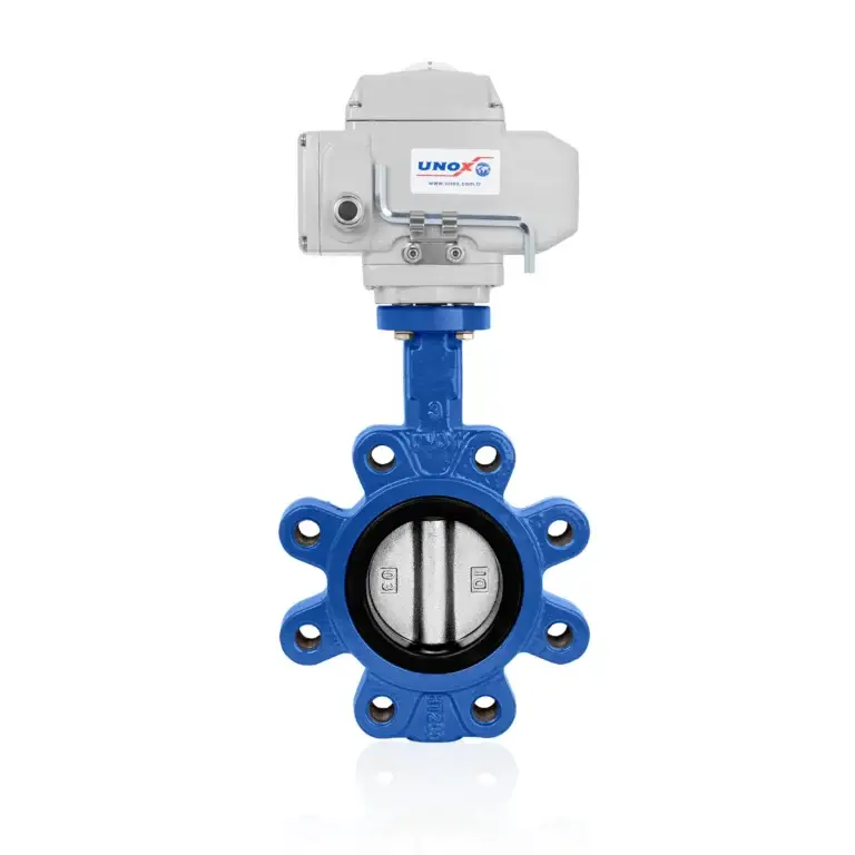 Unox Iron Disc Lug Butterfly Valve With Electric Actuator