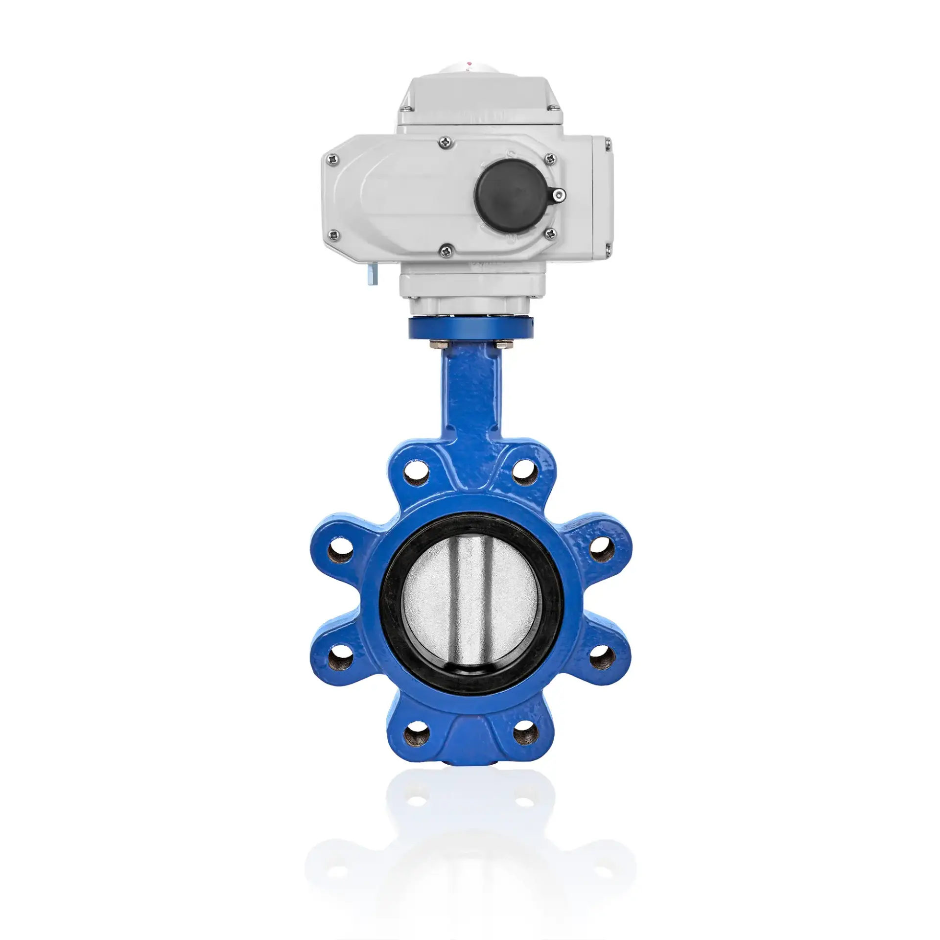 SS304 Disc Lug Butterfly Valve With Electric Actuator DN150
