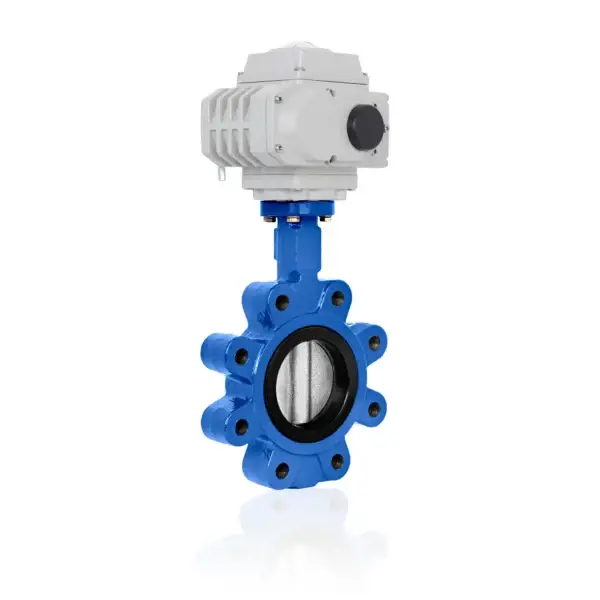 SS304 Disc Lug Butterfly Valve With Electric Actuator DN80