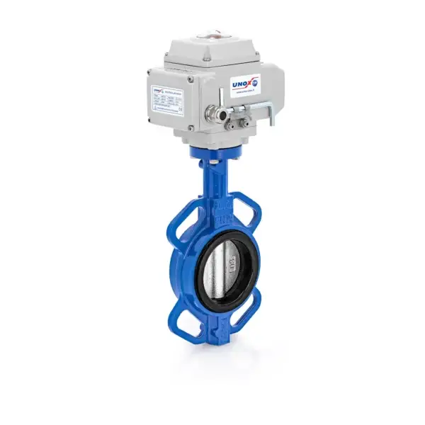 Unox SS304 Disc Wafer Butterfly Valve With Electric Actuator